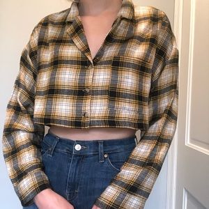 UO Out From Under cropped flannel